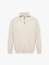 Áo Sweatshirt Trơn Dây Kéo Form Regular AS006 Màu Be Nhạt