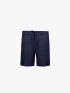 Quần Short Linen Trơn Form Straight QS085 Màu Xanh Đen