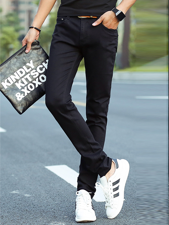 Quần jean skinny xanh đen trơn qj1238 - 1