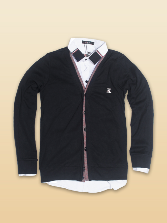 Áo khoác cardigan đen ac086 - 1