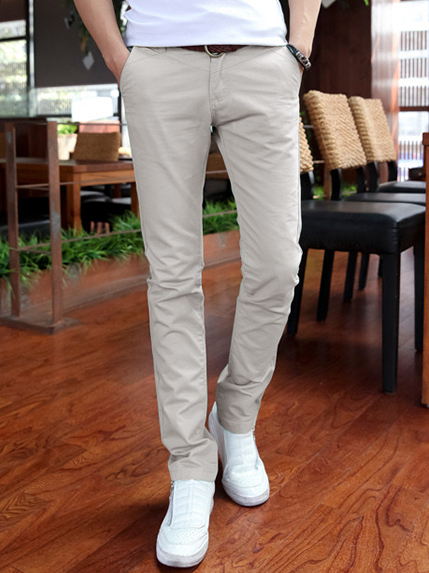 Quần kaki hàn quốc màu kem qk134 - 1