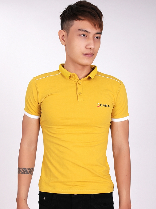 Áo thun cá sấu vàng at558 - 1