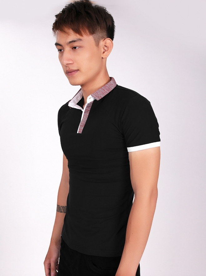 Áo thun có cổ đen at560 - 1