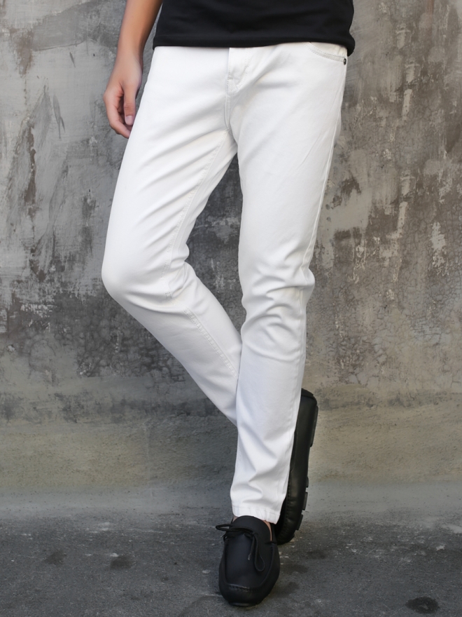 Quần jean skinny trắng trơn qj1238 - 1