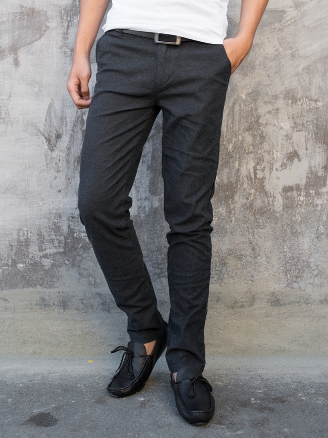 Quần kaki cao cấp đen qk146 - 1