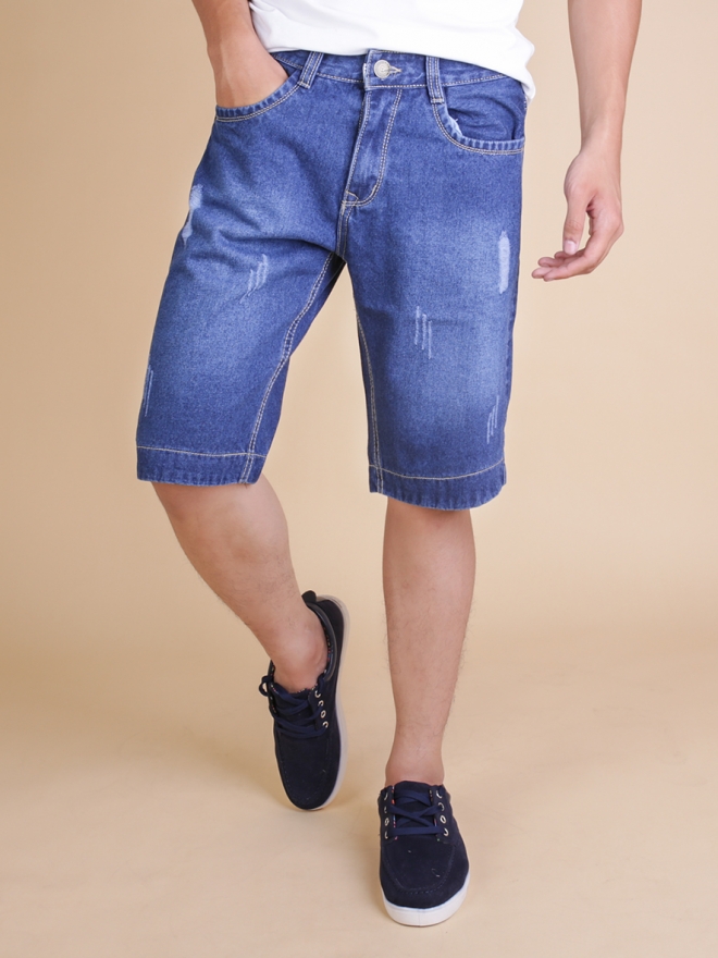 Quần short jean xanh qs64 - 1