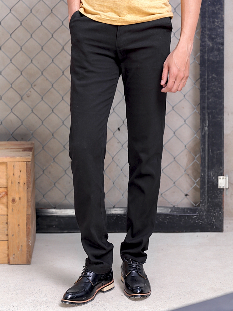 Quần kaki hàn quốc đen qk140 - 1