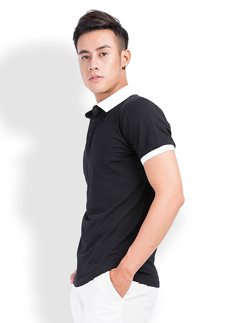 Áo Thun Đen Có Cổ AT740