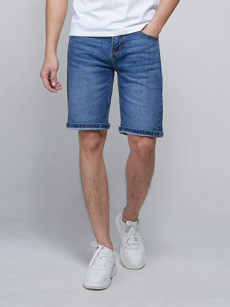 Quần Shorts Jeans QS007 Màu Xanh