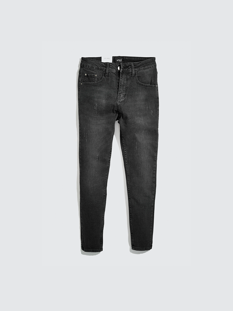 Quần Jeans Xước Form Slimfit QJ013 Màu Xám Chuột