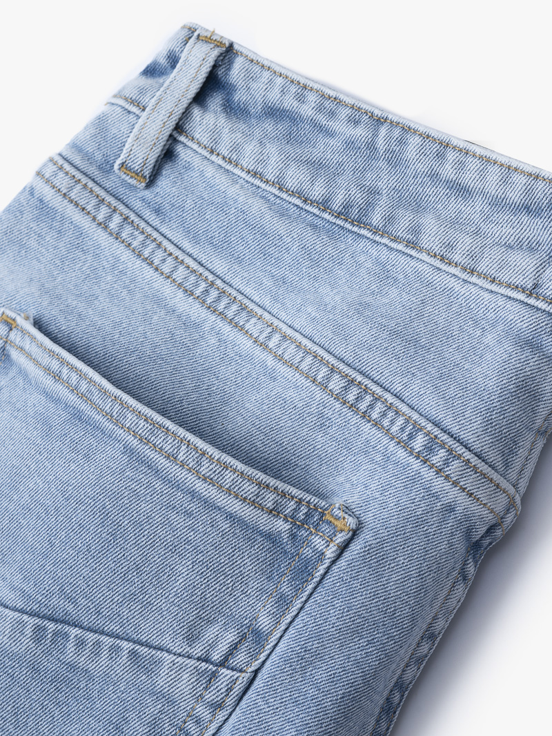 Quần Jeans Slimfit Faded Ripped-Effect QJ044 Màu Xanh