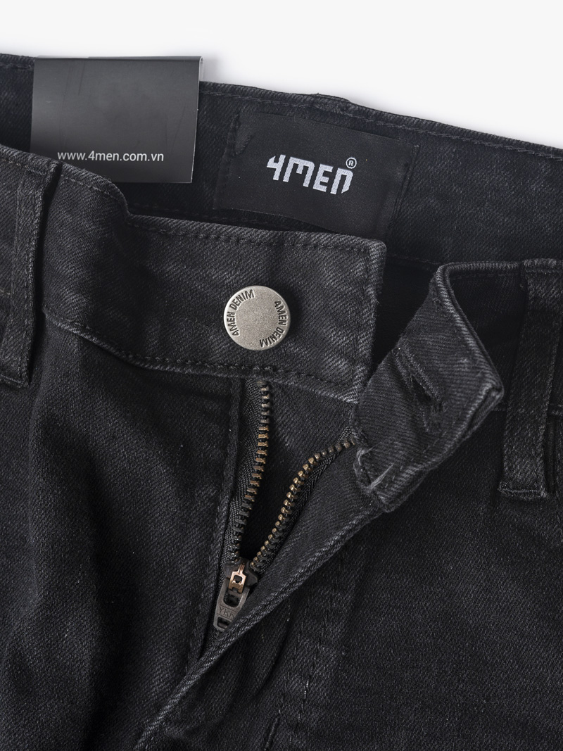 Quần Jeans Slimfit Black Effect QJ058 Màu Đen