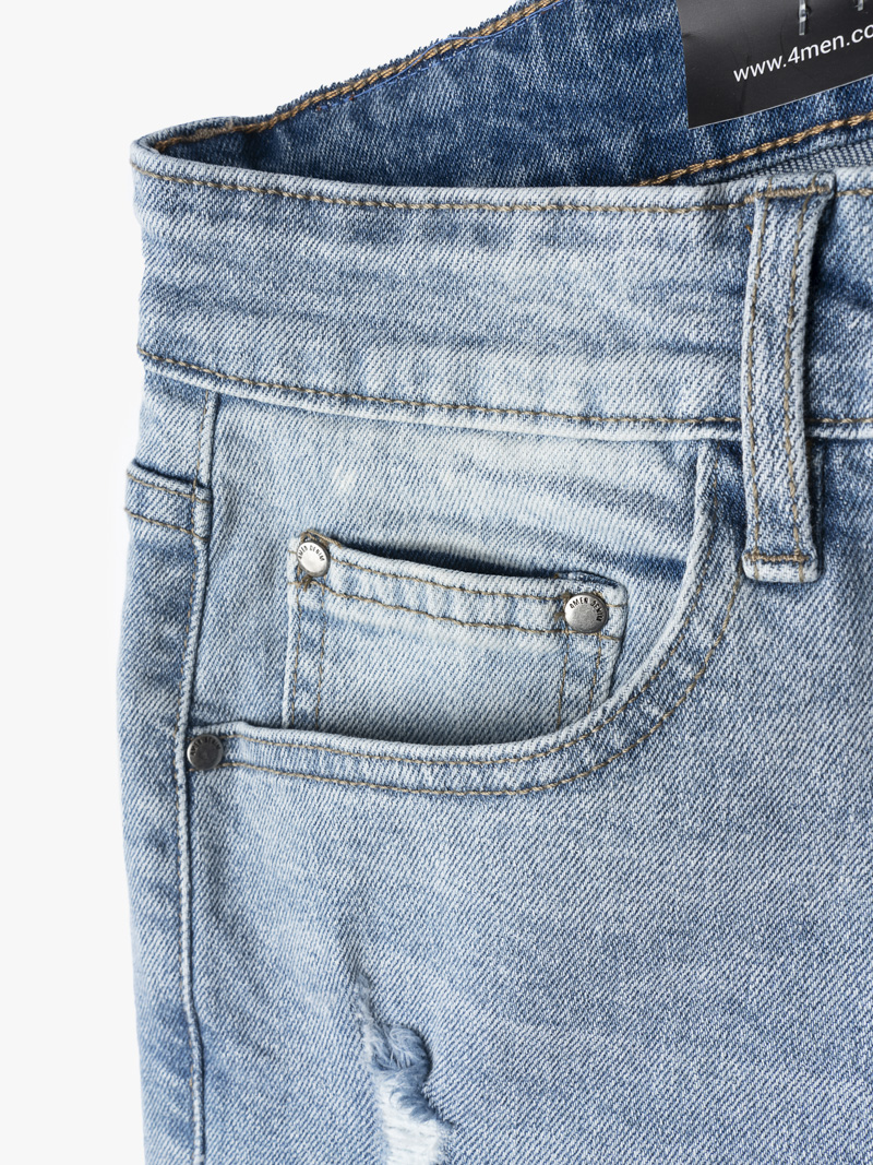 Quần Short Slimfit Lightblue QS033 Màu Xanh 
