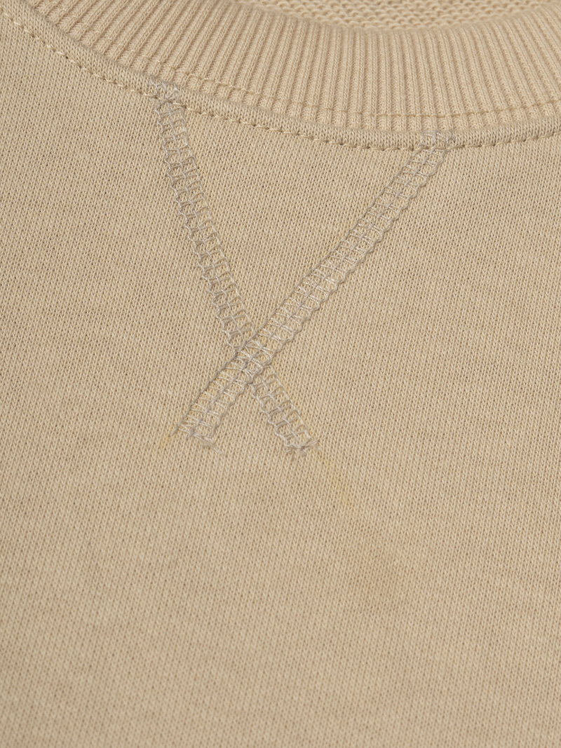 Áo Sweatshirt Regular Phối Sọc AS001 Màu Kem
