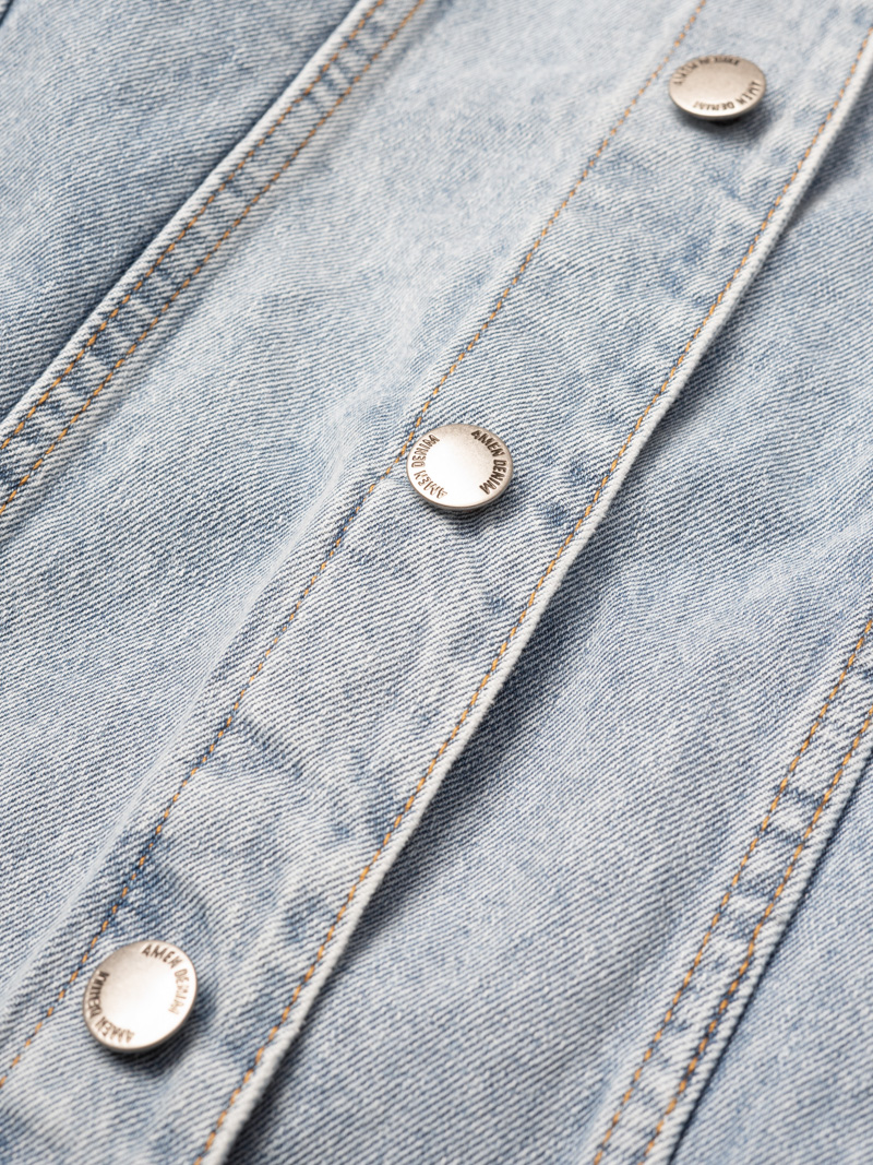 Áo Khoác Jeans Regular Minimalism AK048 Màu Xanh