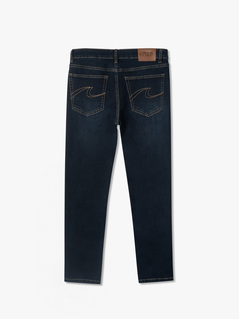 Quần Jeans Wash Wave Form Slimfit QJ085 Màu Xanh Đen