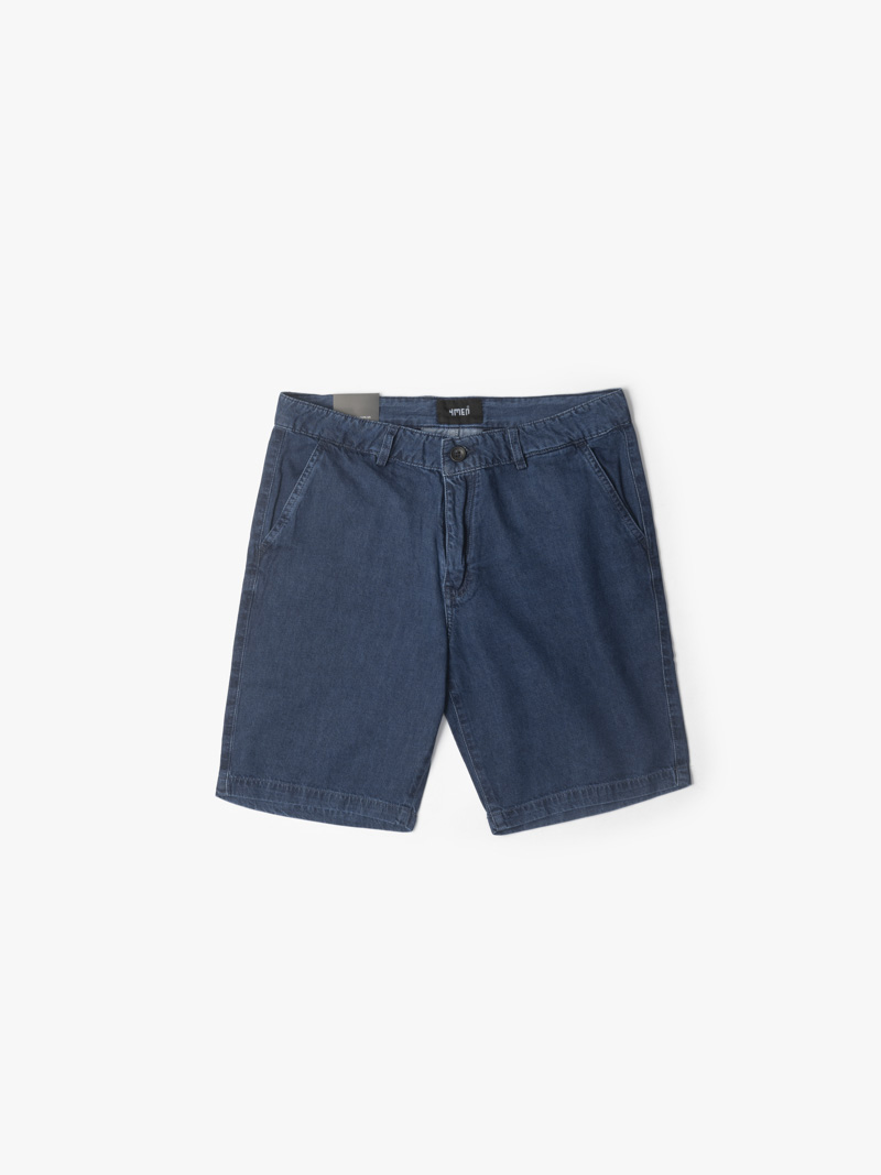 Quan Short Denim Tui Tam Giac Phom Regular QS044