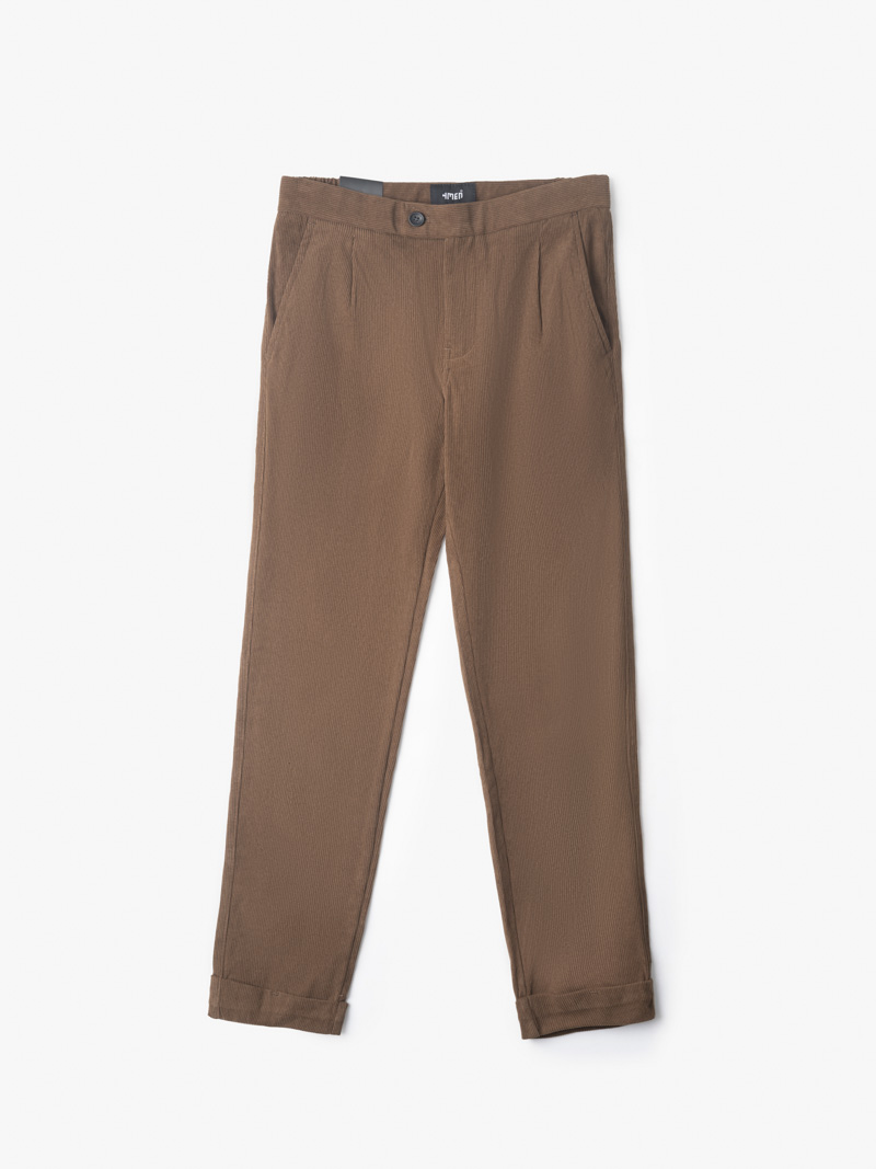 Quần Kaki Nhung Tăm Lưng Thun Form Slim-Cropped QK023