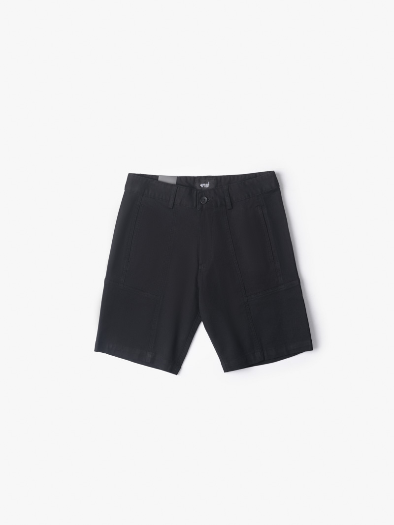 Quần Short Kaki Gắn Tag 4M Form Regular QS049 Màu Đen - Mã SP: QS049-DEN