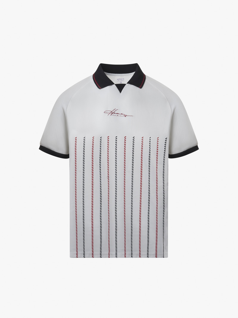 Áo Polo Cổ V Phối In Họa Tiết Form Regular PO122