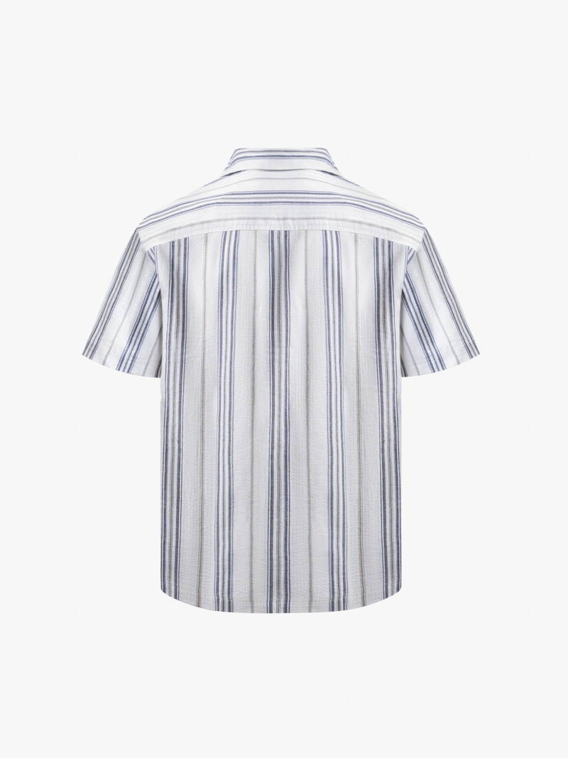 Áo Sơ Mi Linen Sọc Tay Ngắn Form Loose SM148