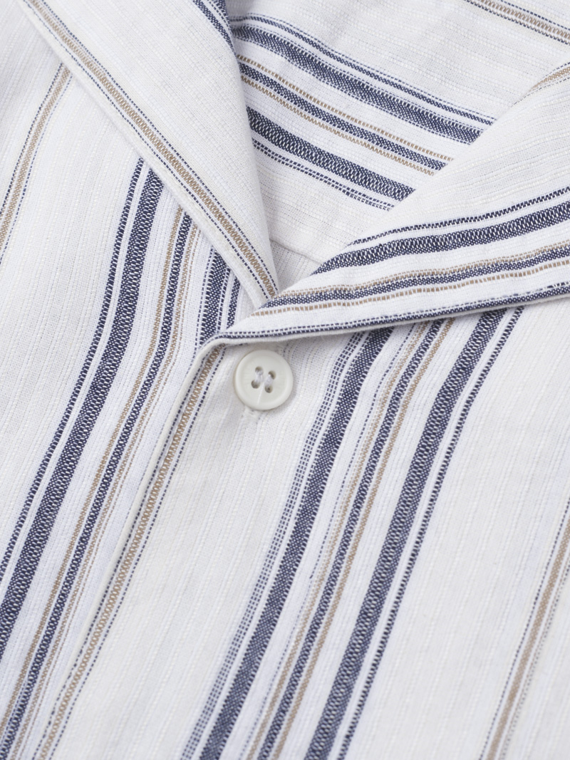 Áo Sơ Mi Linen Sọc Tay Ngắn Form Loose SM148