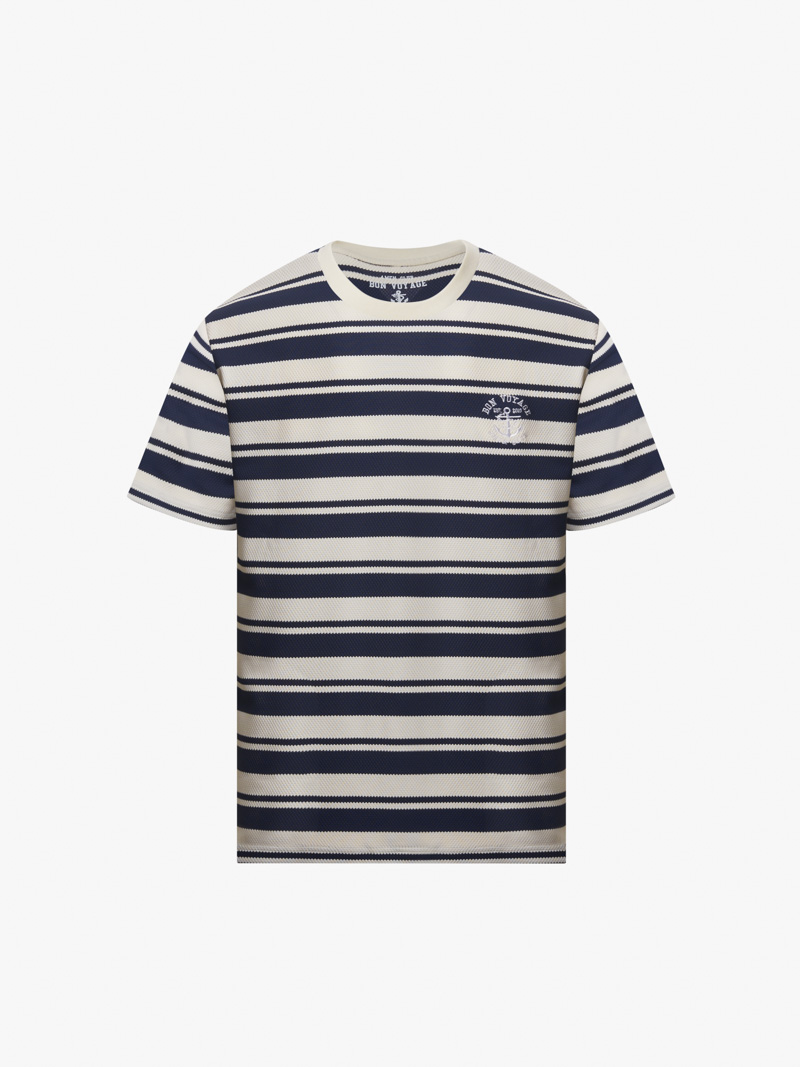 Áo Thun Sọc Ngang Nautical Thêu Hình Ở Ngực Form Regular AT149