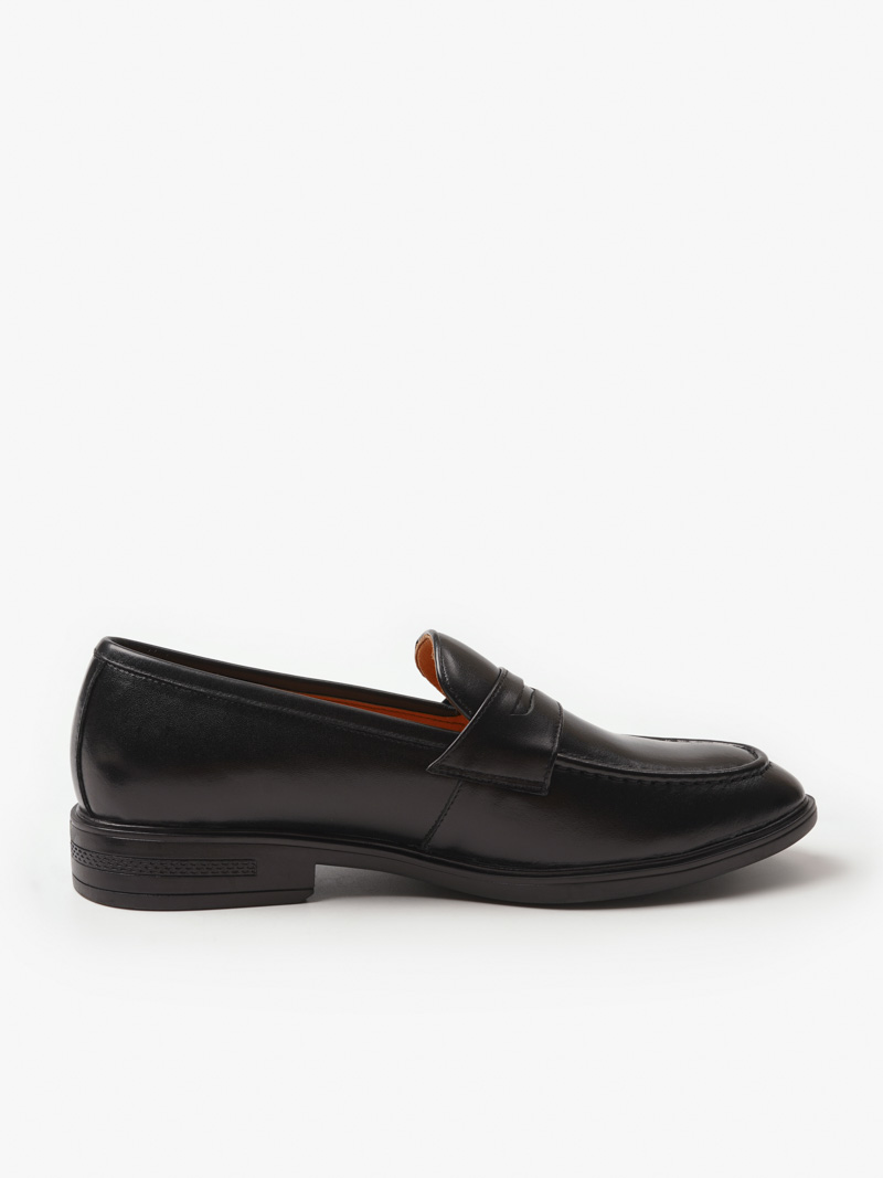 Giày Penny Loafer Da Bò GI020 Màu Đen