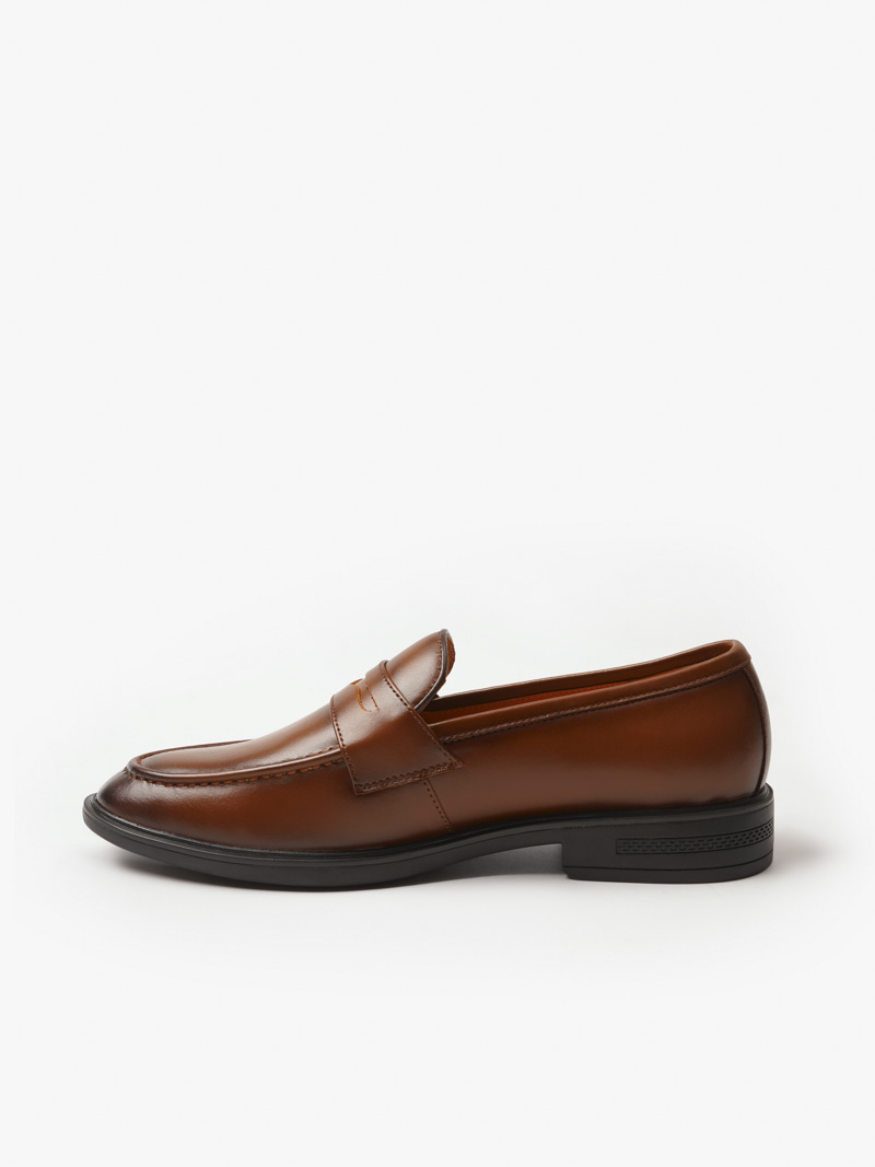 Giày Penny Loafer Da Bò GI020 Màu Nâu