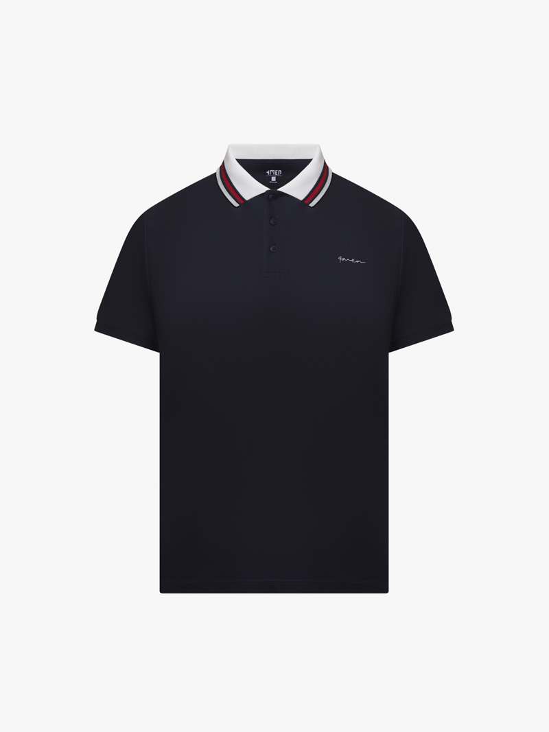 Áo Polo Bo Dệt Sọc Thêu Chữ 4MEN Form Regular PO126