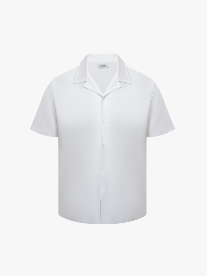 Áo Sơ Mi Tay Ngắn Cổ Cuban Trơn Form Regular SM151