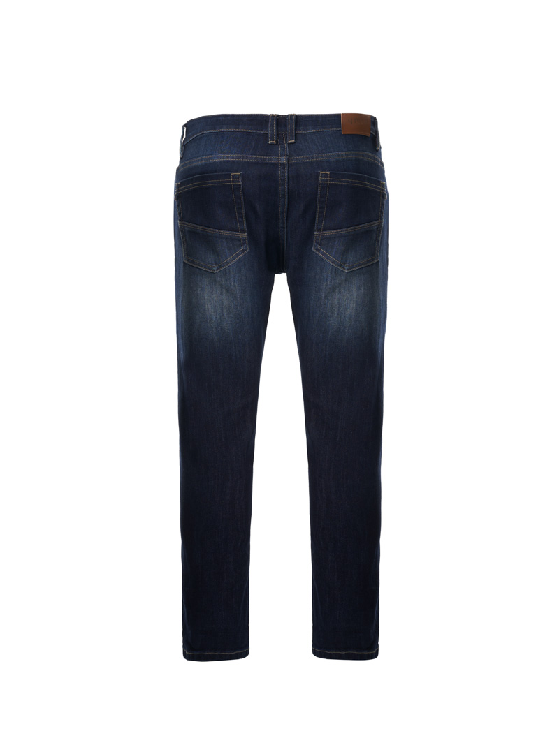 Quần Jeans Thêu 4MEN Club Rã Túi Sau Form Slimfit QJ105 Màu Xanh Đen