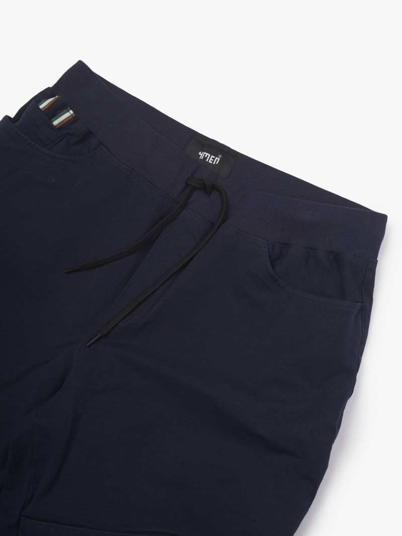 Quan Jogger Kaki Lung Thun Gan Tag Da Tam Giac Form Regular JO016 Mau Xanh Den