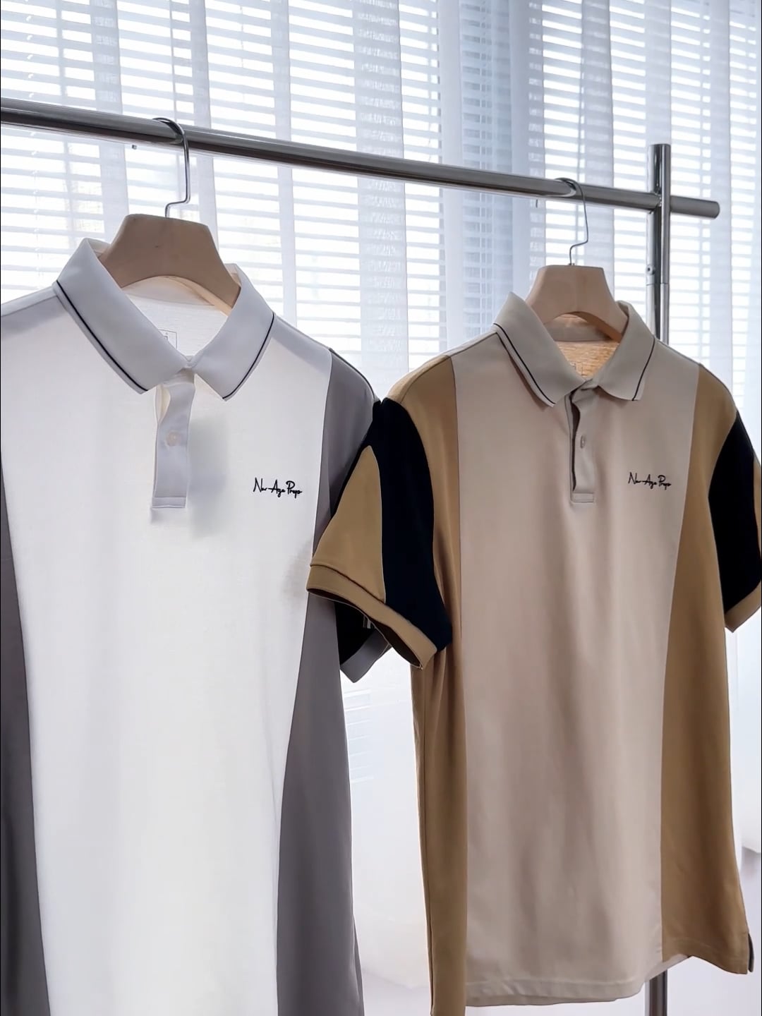 Ao Polo Co Tru Theu Chu New Age Prep Form Regular PO144 Mau Xam