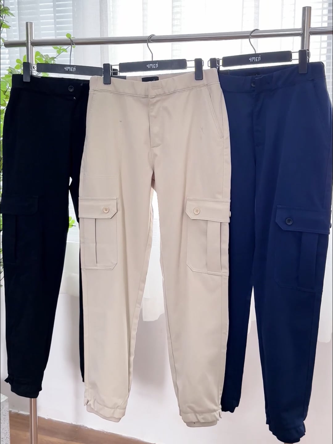 Quan Jogger Kaki Lung Thun Tui Hop Form Regular JO015 Mau Den