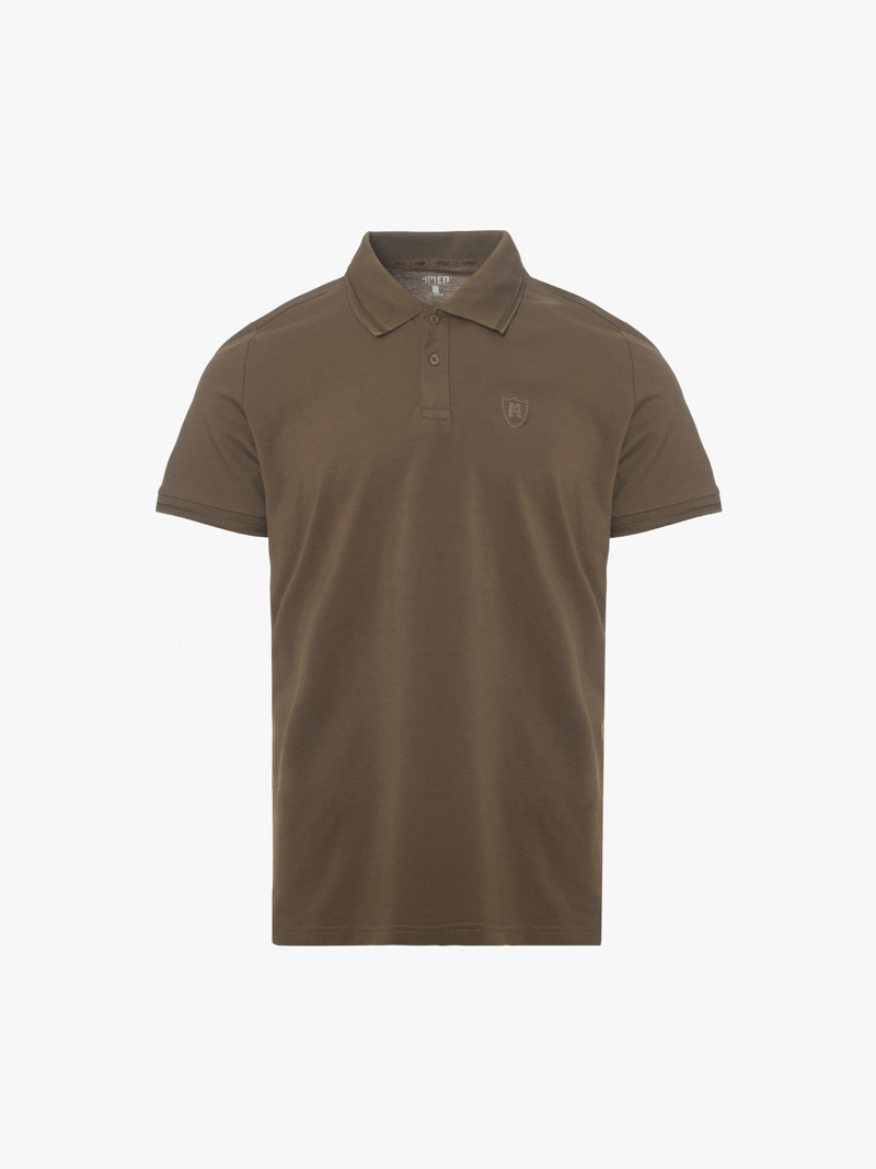 Áo Polo Modal In Logo M Form Slimfit PO157 Màu Nâu