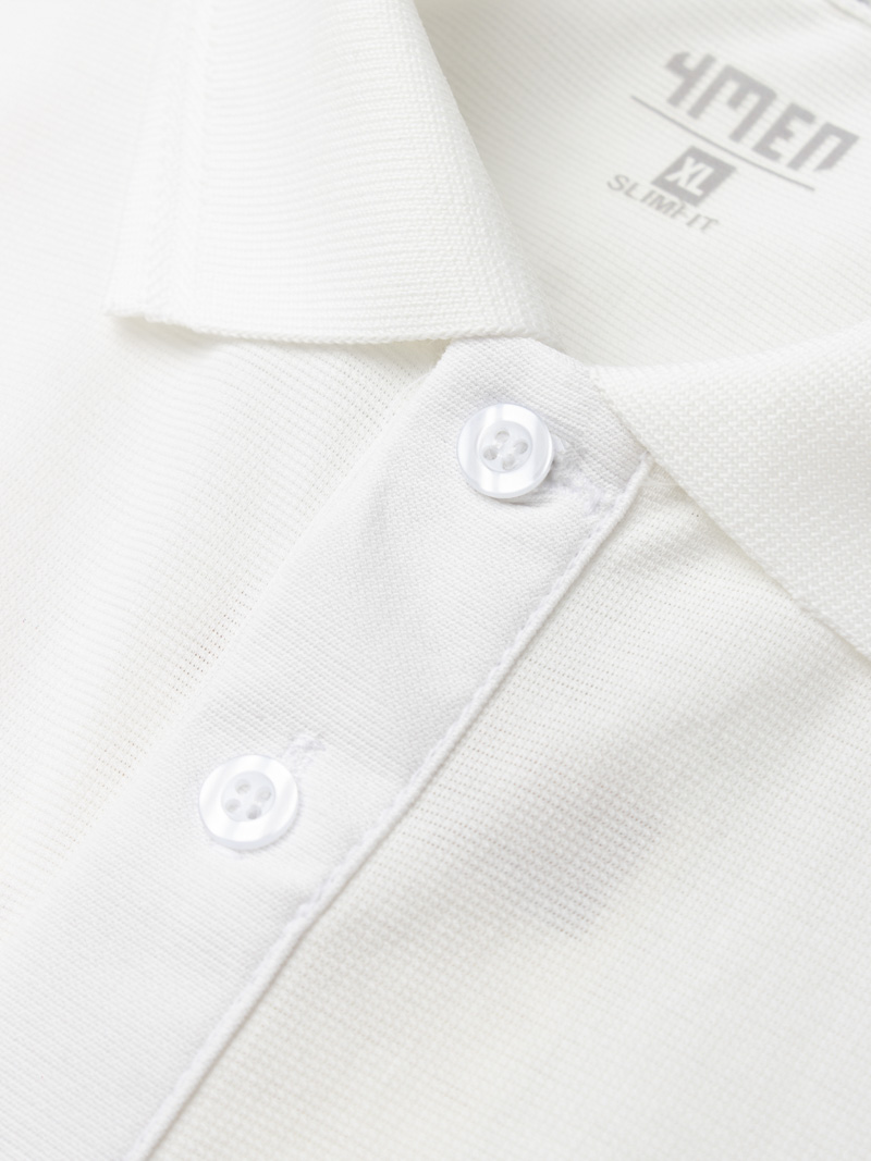 Áo Polo Modal In Logo M Form Slimfit PO157 Màu Trắng