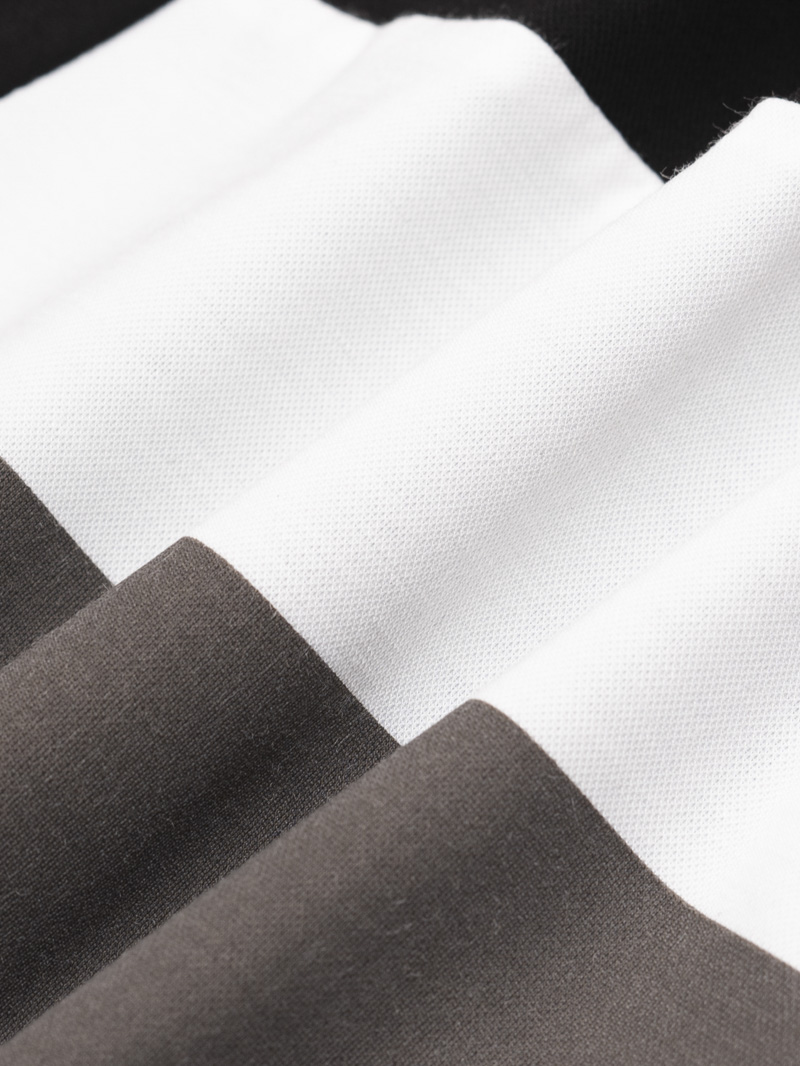 Áo Polo Rayon In Logo Tròn M Form Regular PO164 Màu Đen