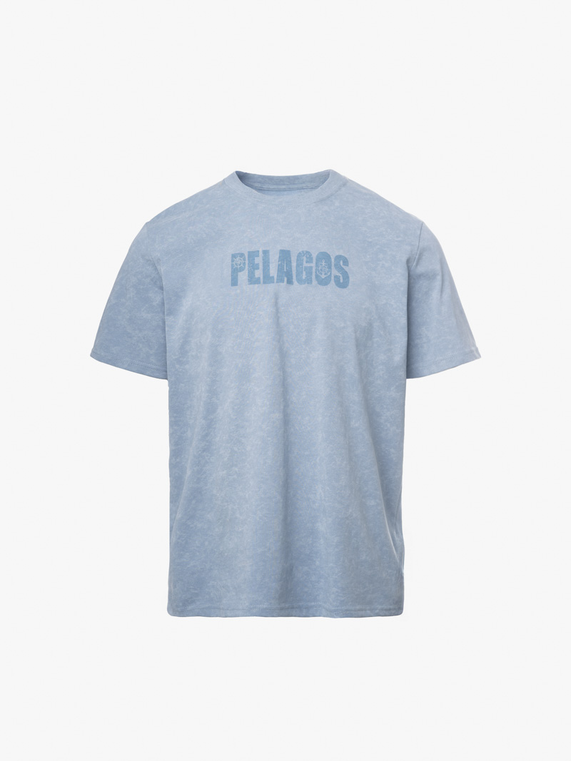 Áo Thun Wash Loang In Chữ Pelagos Form Regular AT168
