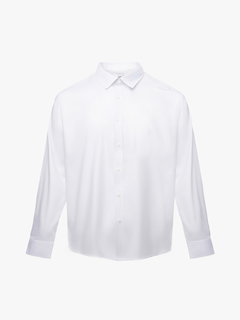 Áo Sơ Mi Tay Dài Vải Bamboo Thêu Chữ Liberty M Ở Vai Form Slimfit SM190