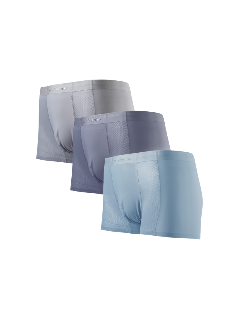 Quần Boxer Lụa Băng Phối Lưới Hai Bên QL068 Màu Xanh Đen