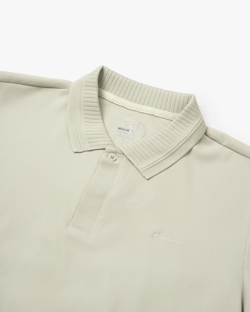Áo Polo Cool-X Thêu Logo Tròn 4M Form Regular PO167 Màu Be