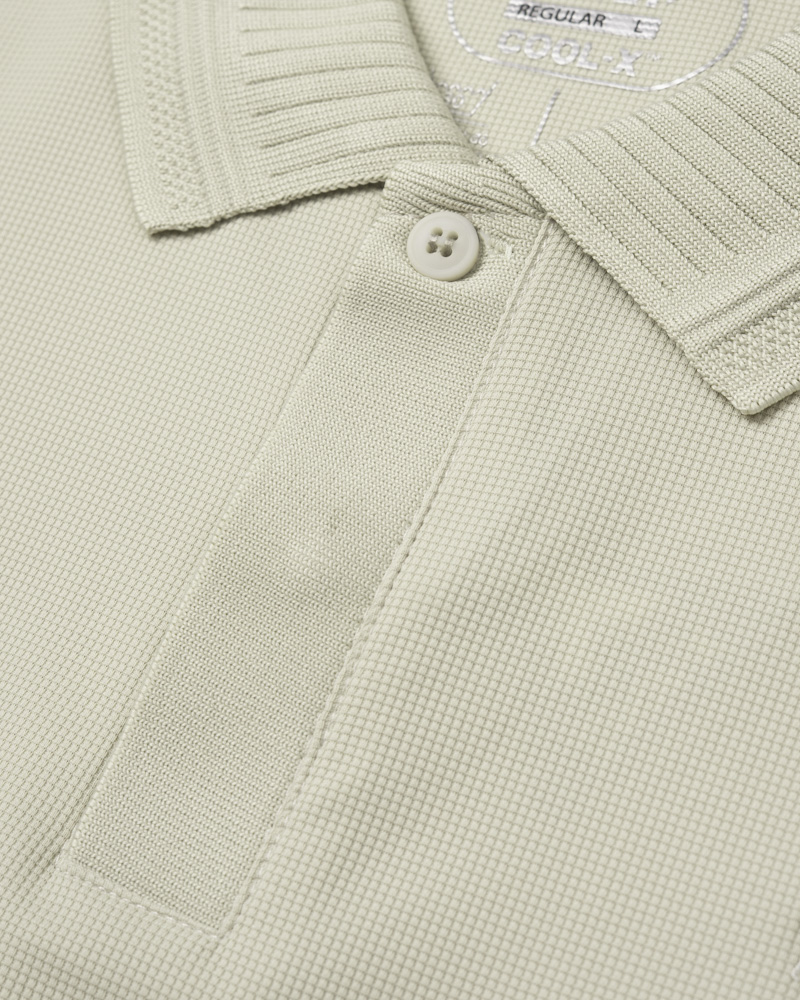 Áo Polo Cool-X Thêu Logo Tròn 4M Form Regular PO167 Màu Be