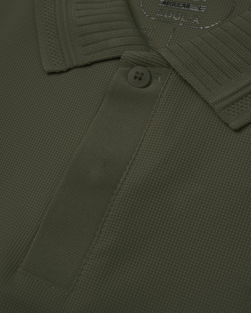 Áo Polo Cool-X Thêu Logo Tròn 4M Form Regular PO167 Màu Nâu