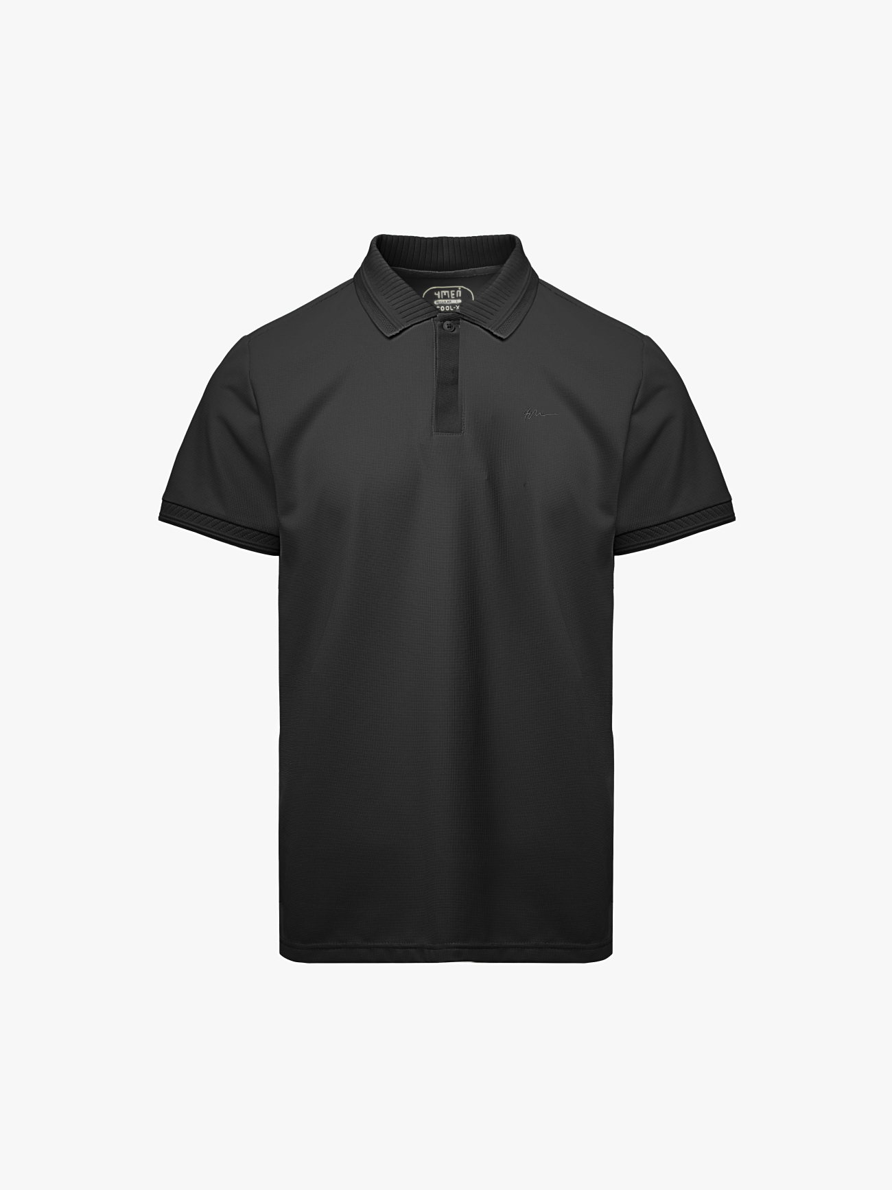 Áo Polo Cool-X Thêu Logo Tròn 4M Form Regular PO167 Màu Đen
