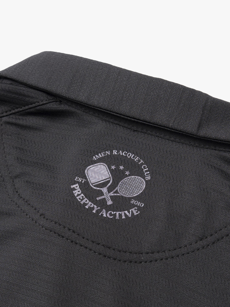 Aó Polo Thể Thao In 4MEN Racquet Club Form Regular Sport PO168 Màu Đen
