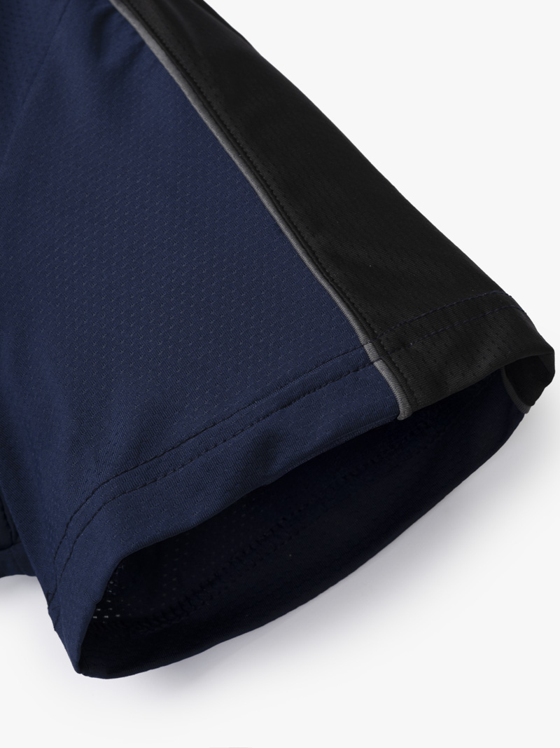 Áo Polo Thể Thao Phối In Logo 4MEN Club Sau Lưng Form Regular PO169 Màu Xanh Đen