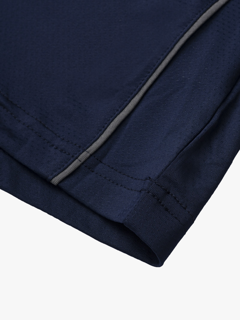 Áo Polo Thể Thao Phối In Logo 4MEN Club Sau Lưng Form Regular PO169 Màu Xanh Đen