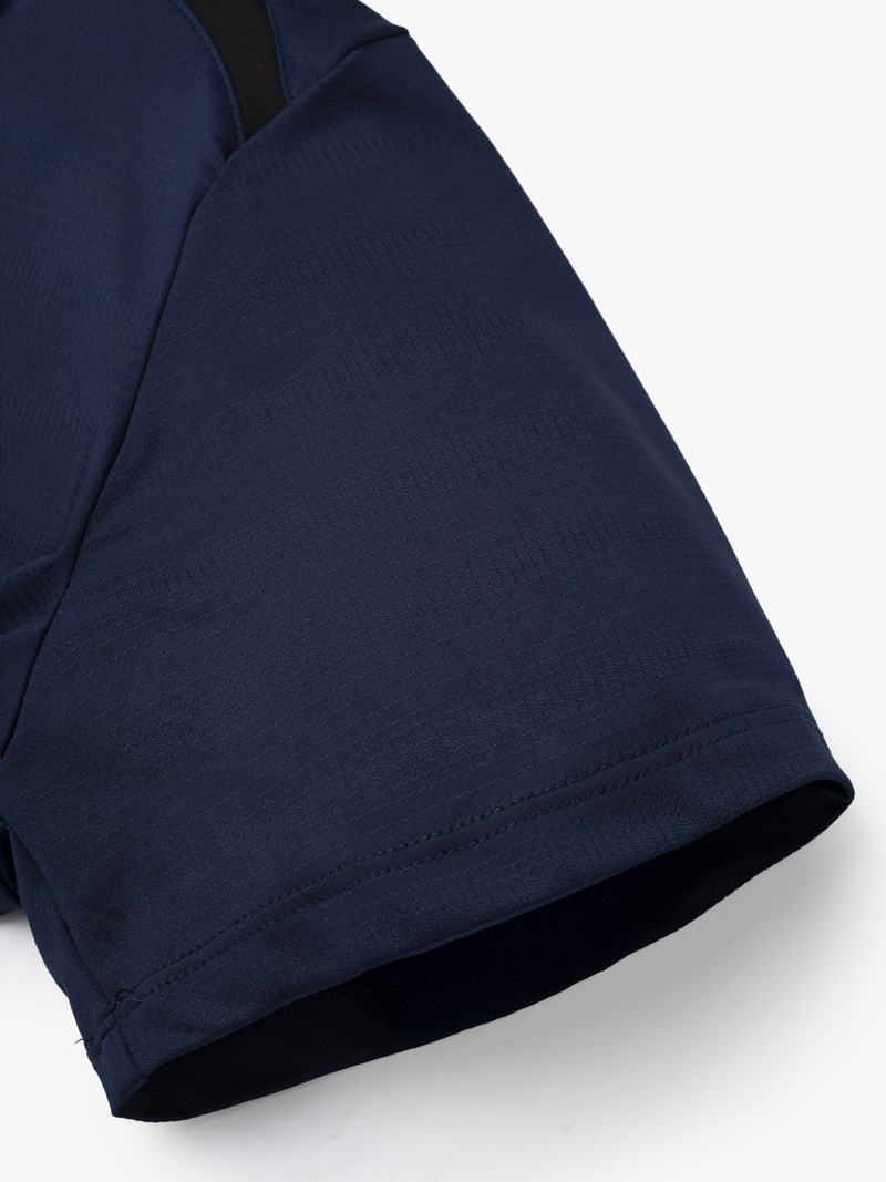 Áo Thun Thể Thao Phối Vai Form Regular AT177 Màu Xanh Đen