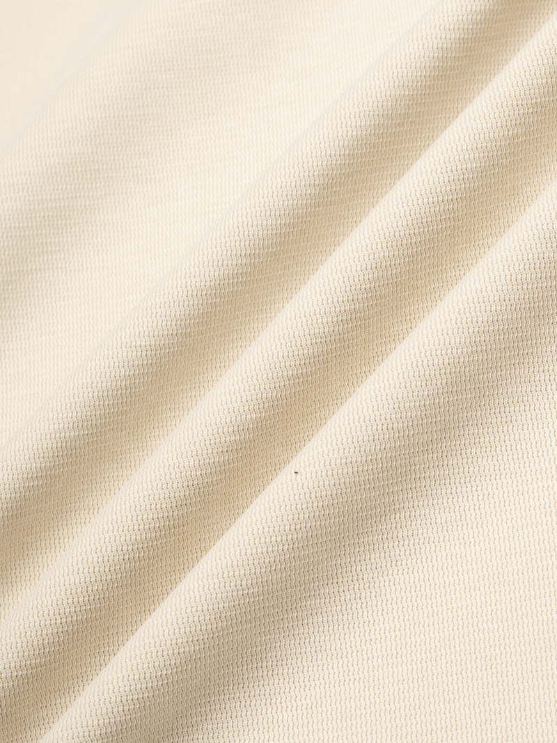 Áo Polo Dệt Kim Dây Kéo Form Slimfit PO174 Màu Trắng Kem